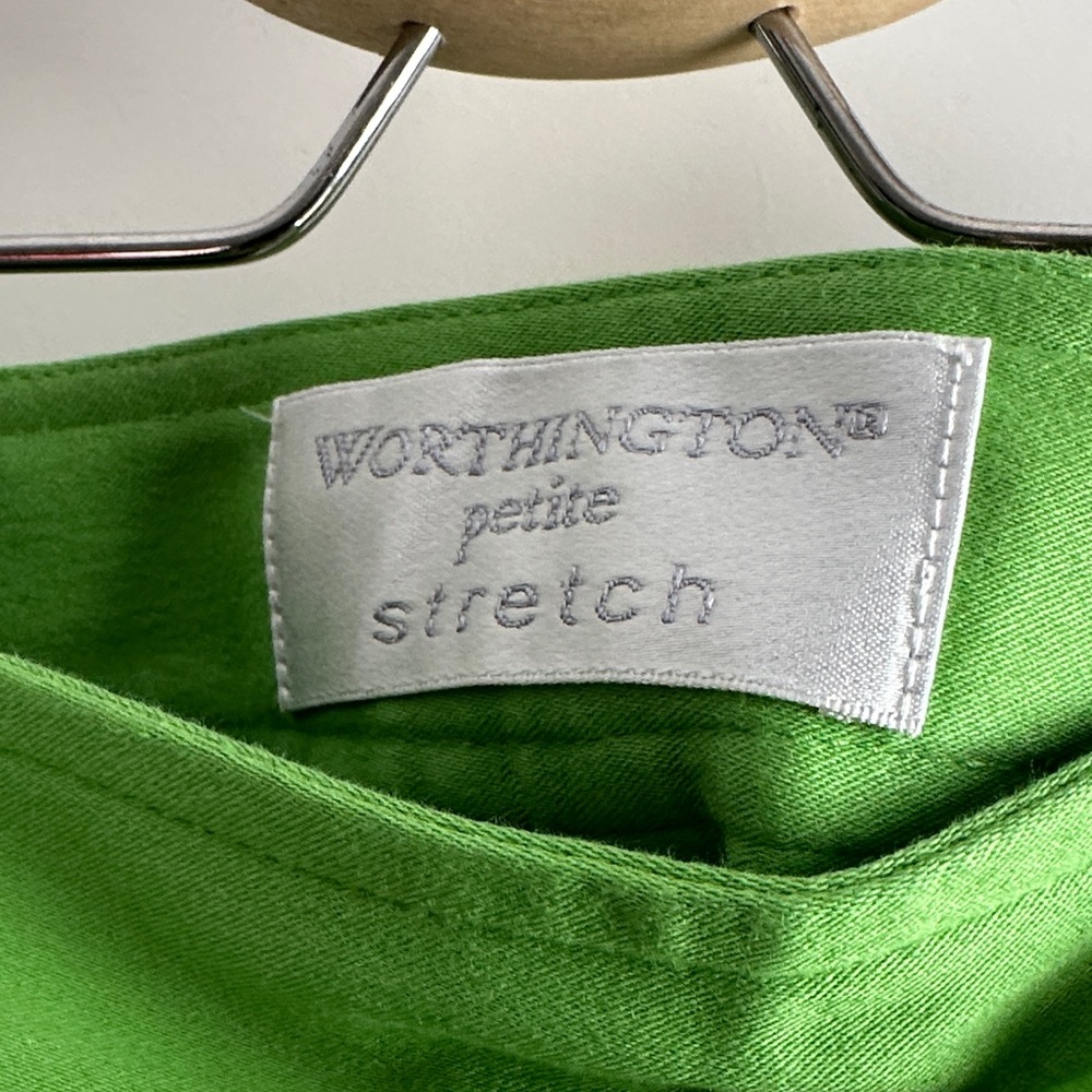 Worthington Bright Green Stretch Pants - Picture 2 of 10